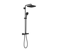 Vitalio Comfort 250 colonne de douche thermostatique + douche de tête + douchette 2 jets, noir mat (G266972431)