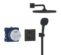 Grohe Vitalio Comfort ensemble de douche encastré avec thermostat oui noir 348822430