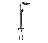 Grohe Vitalio Comfort - Set de douche avec thermostat, 25x25 cm, 2 jets, noir mat 266962431