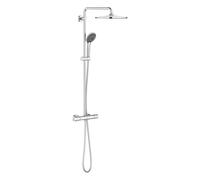 Grohe Vitalio ensemble de douche pluie apparent - thermostatique - douche de tête Ø 31 cm - douchette ronde - avec barre de douche - chrome 26400001