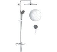 Grohe Vitalio Joy ensemble de douche mural avec thermostat avec douche pluie chrome 26400001