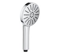 GROHE Vitalio Joy+ 120 6 Pomme de docuhe 3 Jets : Pluie, Jet, Booster (⌀120 mm, Économie d’Eau 7,9 l/min, Protection Anti-Brûlure, Montage Universel), Chrome, 1348640000