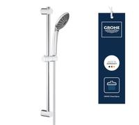 GROHE Vitalio Joy, set barre de douche 60cm, 1 type de jet, sans perçage | Barre de douche avec douchette, flexible TwistFree, buses anticalcaire, montage facile (chrome, 27322000)