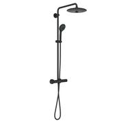 Grohe Vitalio Joy - Set de douche avec thermostat, diamètre 26 cm, 3 jets, phantom black 26403KF2
