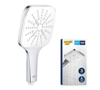 GROHE Vitalio SmartActive 150 Cube, douchette 3 jets, 9l/min | Jets Rain, Jet et Massage réglables par sélecteur, système anticalcaire, raccord universel (chrome, 26595000)
