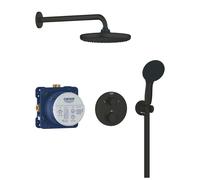Grohe Vitalio Start - Set de douche avec thermostat à encastrer, diamètre 25 cm, 2 jets, noir mat 348832430