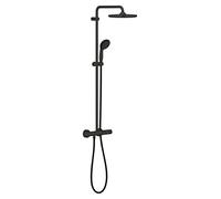 GROHE Vitalio Start System 250 Colonne de douche avec Mitigeur Thermostatique, Economie d'Eau, Noir mat, 266772430, Import Allemagne