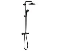 GROHE Colonne de douche Vitalio Start System 250 Mitigeur thermostatique, douchette 2 jets, noir mat