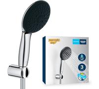 GROHE Vitalio, support mural et douchette, 3 types de jet, sans perçage | Set de douche avec flexible 1,75m, support à coller ou à visser, anticalcaire, charge jusqu'à 20kg (chrome, 26769001) | Set de douche avec flexible 1,75m, support à coller ou à visser, anticalcaire, charge jusqu'à 20kg (chrome, 26769001)