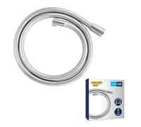 GROHE VitalioFlex Silver Long-Life TwistStop Flexible de douche 1250mm, anti-pliures, finition brillante, raccord fileté universel 1/2", chromé 22110000 (Import Allemagne)