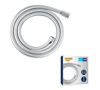 GROHE VitalioFlex Silver Long-Life TwistStop Flexible de douche 1500mm, anti-pliures, finition brillante, raccord fileté universel 1/2", chromé 22109000 (Import Allemagne)
