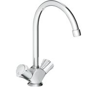 Grohe Zweigriffarmatur Spültisch Costa mit schwenkbarem Auslauf verchromt