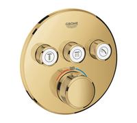 Grohtherm SmartControl façade avec mitigeur thermostatique encastré 3 sorties, or (G29121GL0)