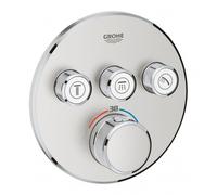 Grohtherm SmartControl Façade avec Mitigeur Thermostatique pour installation encastrée 3 sorties, Supersteel (29121DC0)
