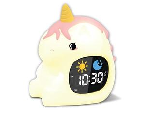 groov e Réveil Cuties avec veilleuse LED, Bruit Blanc et entraînement au Sommeil - Licorne Arc-en-Ciel