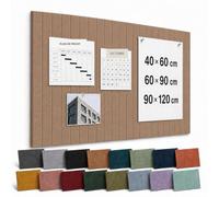 Groove Board Tableau d’Affichage en Feutre Groove Board, Panneau Acoustique Autocollant pour Notes, Photos et Mémos, Décoration Murale, 40 × 60 cm Camel foncé