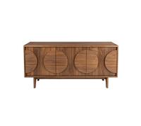 GROOVE - Buffet en bois marron 3 portes L 120 Marron foncé