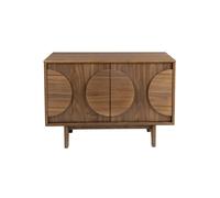 GROOVE - Buffet Noyer avec 2 portes L82 Marron