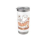 Groovy Halloween Retro Seventies Spooky Season Gobelet isotherme en acier inoxydable double paroi