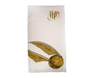 Groovy Serviette Vif d'or Harry Potter 75 cm x 150 cm 100% Authentique Produit sous Licence Officielle Drap de Bain en Coton 93214 Blanc Taille Unique