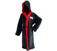 Groovy Uk Space Invaders Peignoir à Capuche en Polaire Bain, Noir/Rouge, Taille Unique Homme