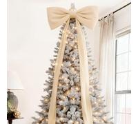 Gros Noeud Rouge Noel, 180 Cm Nœud Pour Cime D'arbre De Noël, Nœuds De Noël Géants En Velours, Grandes Décorations De Vacances, Pour Couronne De Porte, Arbres, Décoration De Festival Suspendue