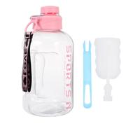 Grosse Bouteille d'eau de Sport Portable 1700ml en Plastique Rose | Grosse Contenance 1700ml, Base Stable et Corps Épaissi, pour Sport et Travail, Facile à Transporter