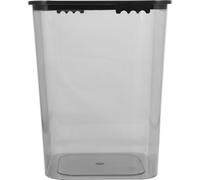 Grosse Poubelle en Plastique 15l à Anneau Presse pour Bureau et Maison | Design Simple, Stockage de Déchets Papier et Accessoires, Usage Intérieur, Format Carré Transparent