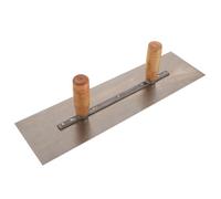 Grosse Truelle à Briques Robuste à Double Poignée en Acier et Bois | Finition Maçonnerie, Design Allongé, Usage Manuel, Travail Rapide et Fiable, pour Murs et Enduits