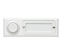Grothe 51013 Bouton de sonnette avec porte-nom simple blanc 12 V/1,5 A