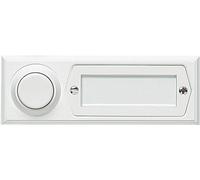 Grothe 51013 Bouton de sonnette avec porte-nom simple blanc 12 V/1,5 A