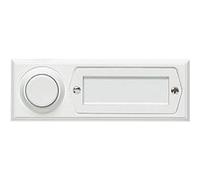 Grothe Bouton de sonnette 51013 avec porte-nom simple blanc 12 V/1,5 A