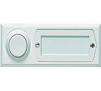 Grothe Bouton de sonnette 51013 avec porte-nom simple blanc 12 V/1,5 A