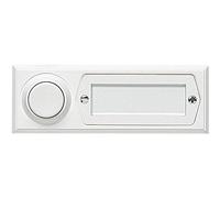 Grothe Bouton de sonnette 51013 avec porte-nom simple blanc 12 V/1,5 A