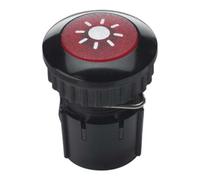 GROTHE Grothe Bouton de sonnette rond 14,6 mm bouton rouge, manchon alu/noir PROTACT 100 LED Quantité:1
