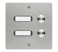 Grothe 55502 Bouton de sonnette avec porte-nom acier inoxydable V2A