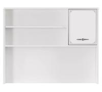 Groupe Bureau informatique Ensemble de bois Bibliothèque blanche 3pcs Étagère