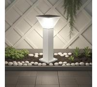 Groupe DDC Lampe Solaire Extérieur Jardin - Borne Solaire LED 300 Lumens IP65 - 3000K/6000K - Autonomie 20h, Recharge 5h - Pour Cour, Terrasse, Allée - Aluminium Résistant (Carré, 80 CM)