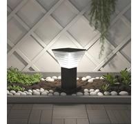 Groupe DDC Lampe Solaire Extérieur Jardin - Borne Solaire LED 300 Lumens IP65 - 3000K/6000K - Autonomie 20h, Recharge 5h - Pour Cour, Terrasse, Allée - Aluminium Résistant (Carré, 40 CM)