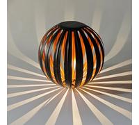 Groupe DDC Lanterne Solaire Extérieur Boule LED - Éclairage Jardin Terrasse 3000K - Design Décoratif IP44 - 8h Autonomie - Motif Lumineux - Lampe Solaire Décorative à Poser (Ø29 CM)