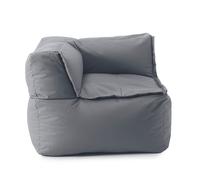Canapé modulaire Lumaland, modèle d'angle gauche - Compatible avec un système modulaire - 340 litres, gris. Ensemble de sièges composé de : pouf, fauteuil, canapé. Garnissage en EPS. Coussin de sol