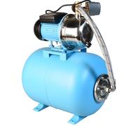 Groupe de surpression JX 1100 (1100 W, Débit max. 3600 l/h, Hauteur de refoulement 50 m, Pression 5 bar) - Pompe à Eau JX 1100 INOX avec Réservoir de Pression 50 L - pour Arrosage Pelouse, Jardin
