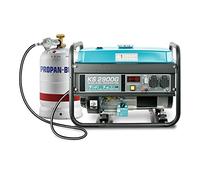 Groupe électrogène à essence/gaz KS 2900G Könner & Söhnen, puissance maximale 2900W, démarrage manuel, régulateur de tension automatique (AVR), protection contre les surcharges, affichage LED