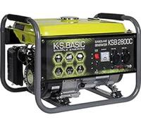 Groupe électrogène à essence KSB 2800C, puissance maximale 2800W, démarrage manuel, puissance moteur 6,5 CV, régulateur AVR, 2x16A (230V), sortie 12V, enroulement de l'alternateur cuivre