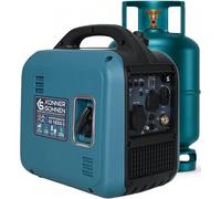 Groupe électrogène à onduleur KS 1900iG S, générateur bi-énergie (GPL/essence) de 2000W, groupe électrogène de secours, silencieux, 17 kg, ultraléger, onde sinusoïdale pure, mode éco, USB, norme Euro-