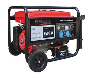Groupe électrogène AVR monophasé essence 5500W 13CV démarrage électrique avec kit brouette DRAKKAR - 11020
