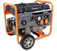 Groupe électrogène de secours, modèle KW3400. Générateur, groupe électrogène avec moteur essence 4 temps de 7 chevaux, 2 prises 230V, 1 prise 12V, 3000 watts, AVR (régulation automatique de la tension