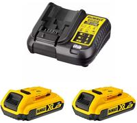 Groupe électrogène DeWALT (2 x 18V 2.0 Ah + DCB107)