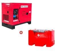 Groupe électrogène diesel 10kW + station de ravitaillement 440L MW Tools DG100EPACK2