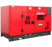 Groupe électrogène diesel 22 kVA 3x400V - 230V - Refroidi par eau - Avec régulateur AVR - Connecteur pour ATS MW Tools DG200E